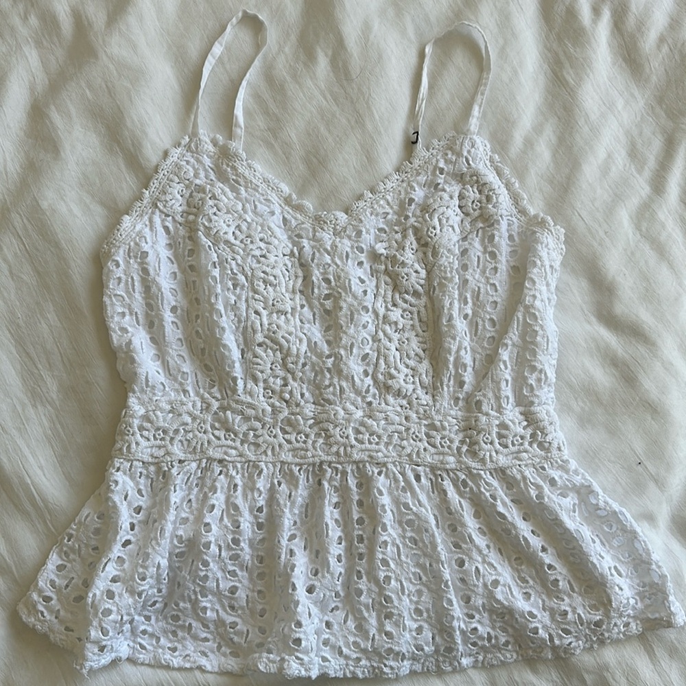 White lace shirt